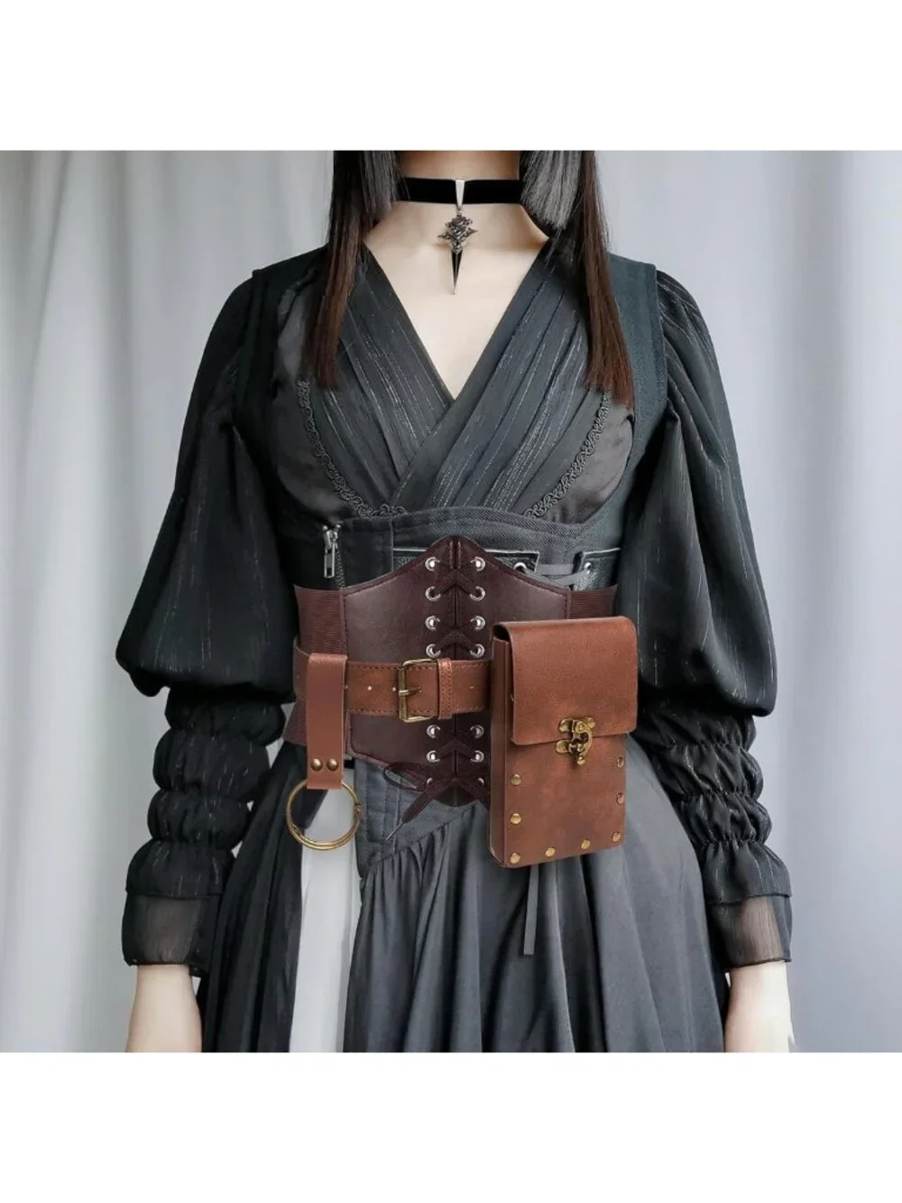 Medieval Corset Belt Pouch Fanny Pack Waist Bag for Phone & Costume Accessories